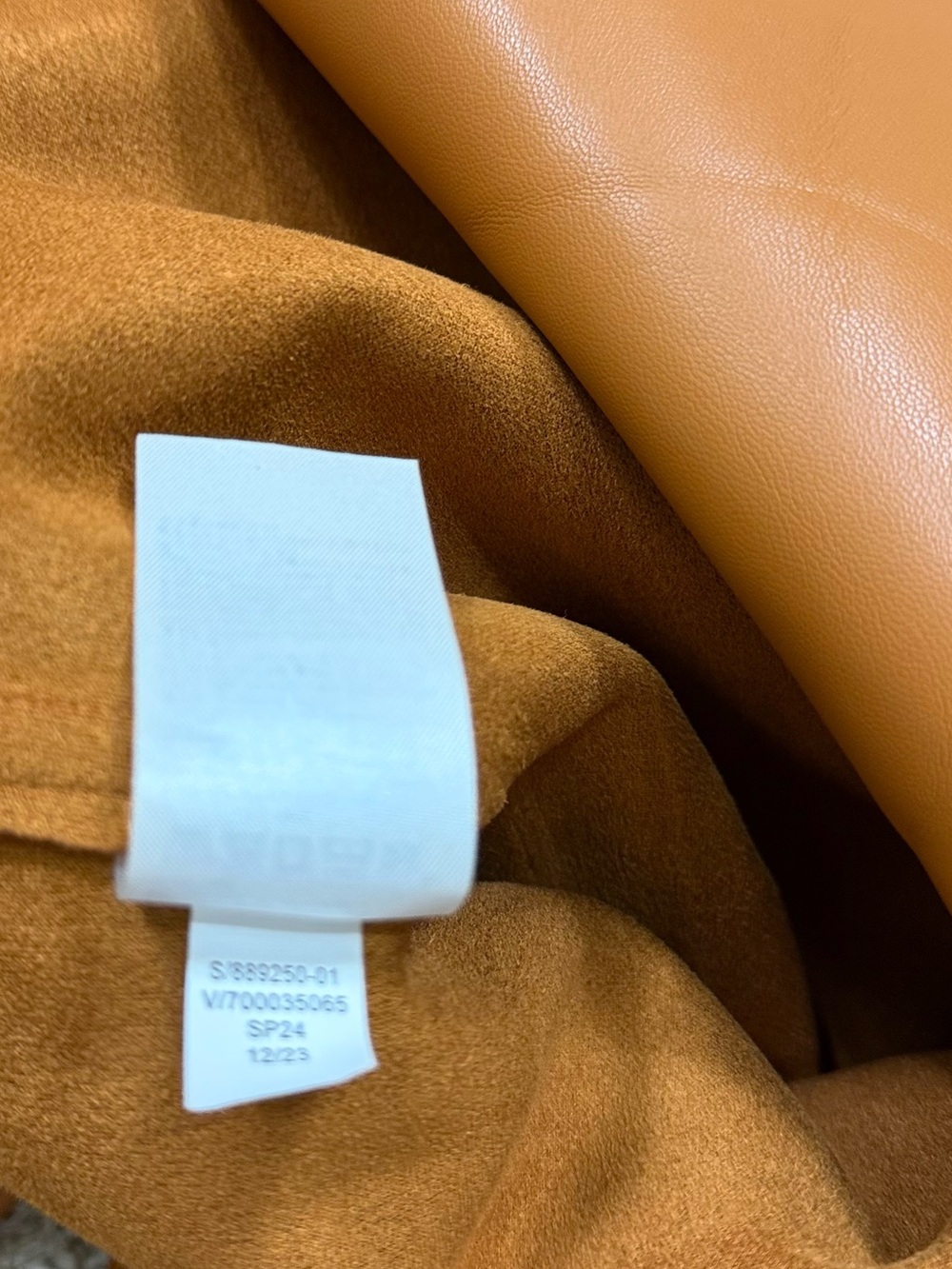 Banana Republic Button-Front Seamed Vegan Leather Midi Skirt in Cognac Tan - Picture 12 of 12